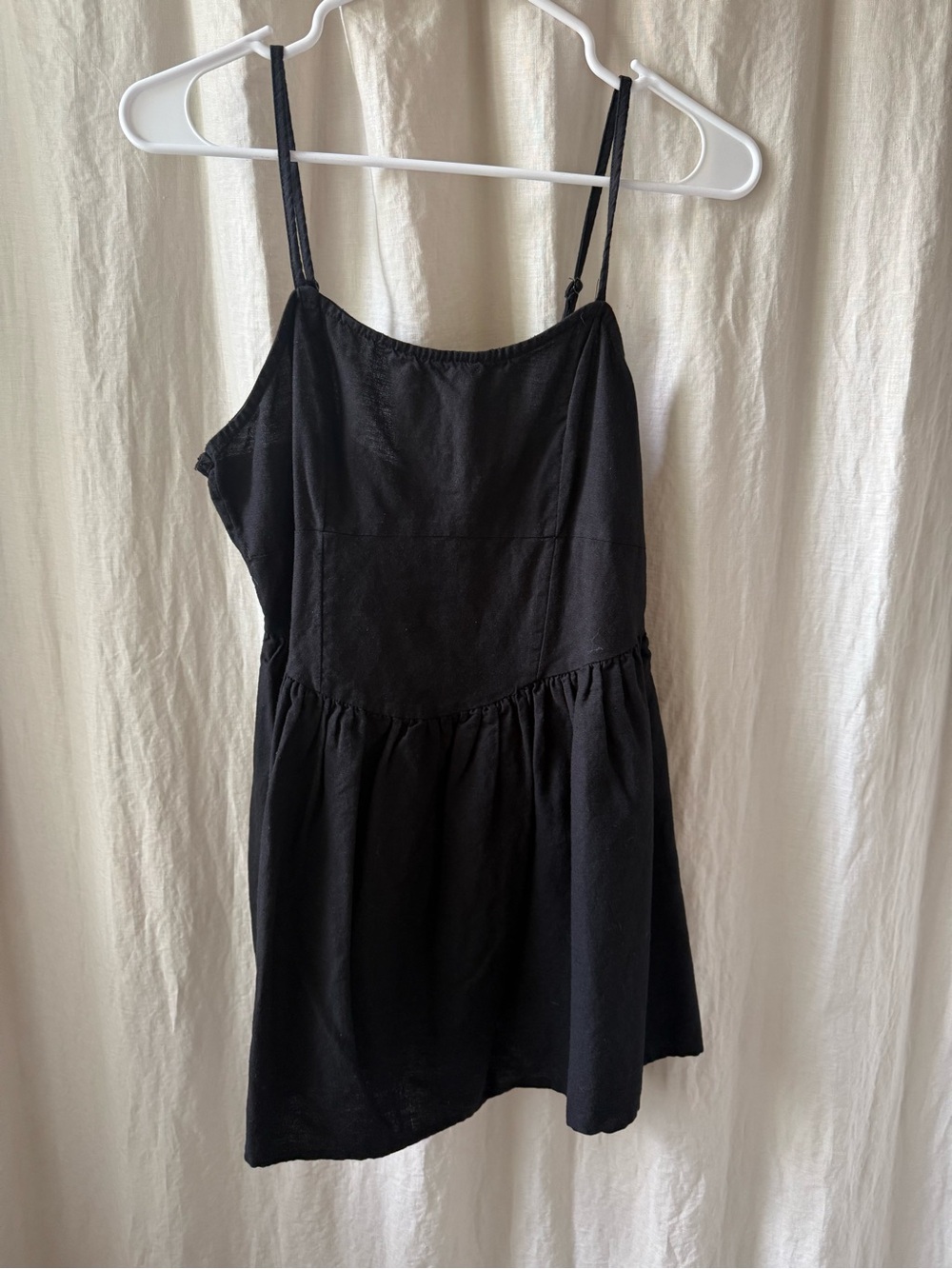 Nasty Gal Black Mini Dress with Spaghetti Straps
